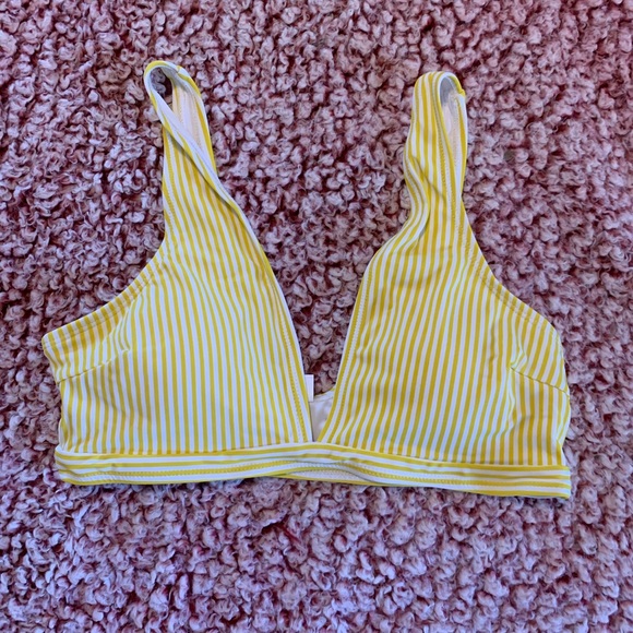 Yellow striped bikini top - Picture 3 of 4